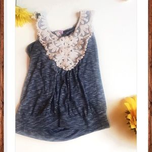 BLUE LACE TANK TOP